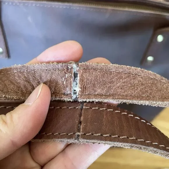 Unbranded Brown Leather Zip Laptop Oversized bag Brown - Picture 11 of 13